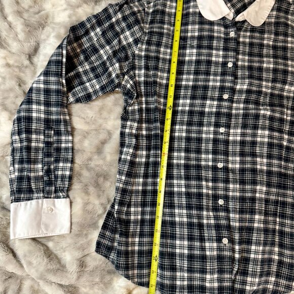Brooks Brothers Plaid Cotton Shirt with Contrast Collar & Cuffs | Size 16 - Picture 3 of 12